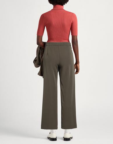 Elena Mirò Woman Pants Military green Size 6 Polyester, Elastane