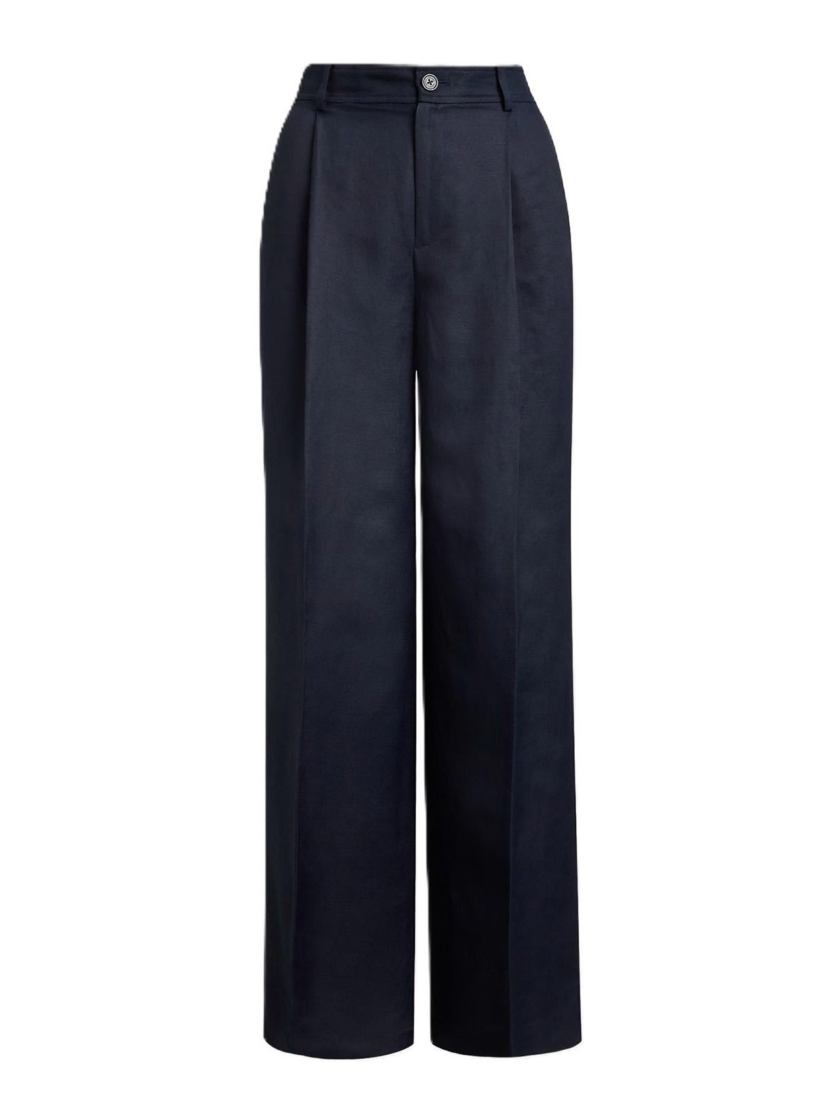 Lauren Ralph Trousers Blue Linen - Women