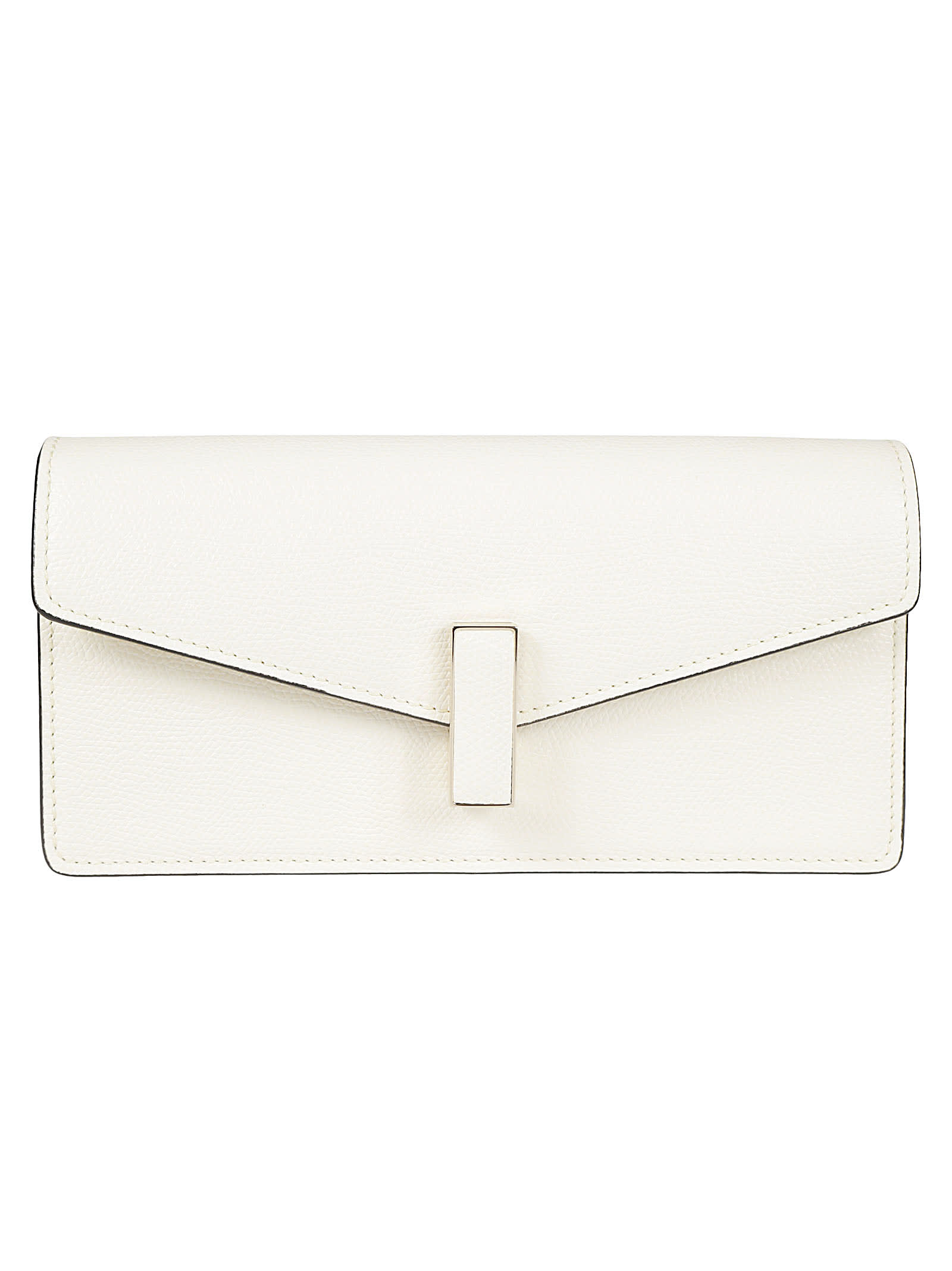 Iside leather clutch bag - Neutrals