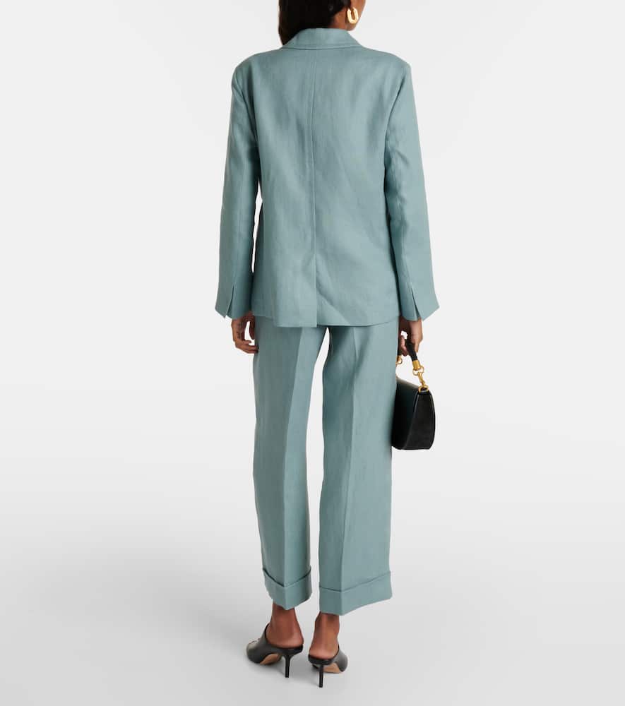 Socrates single-breasted linen blazer