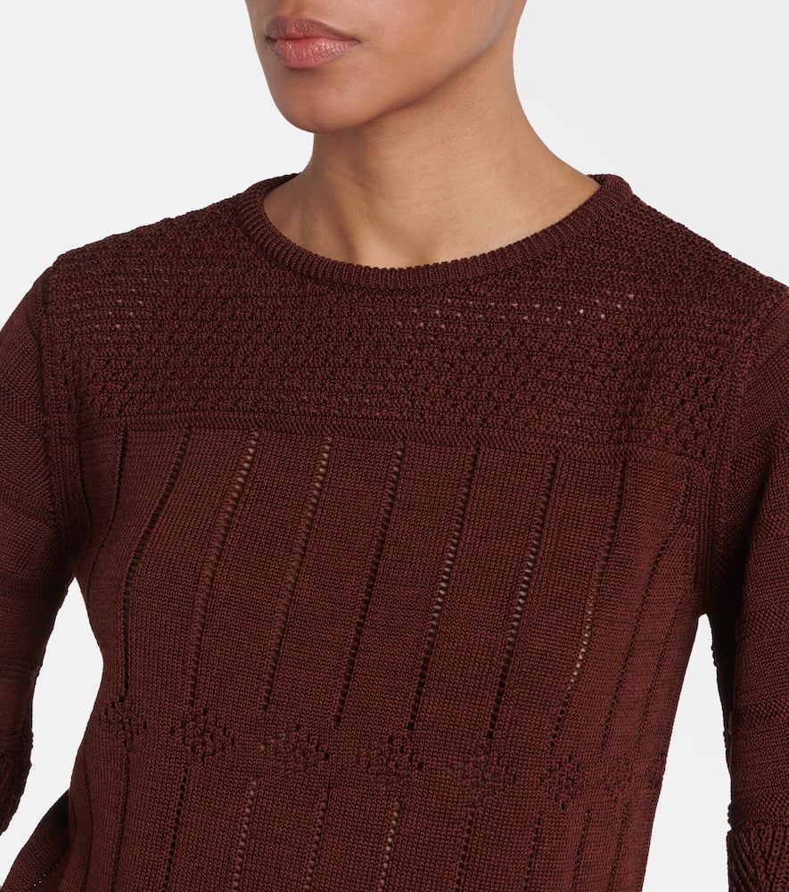 Rêverie open-knit cotton-blend top