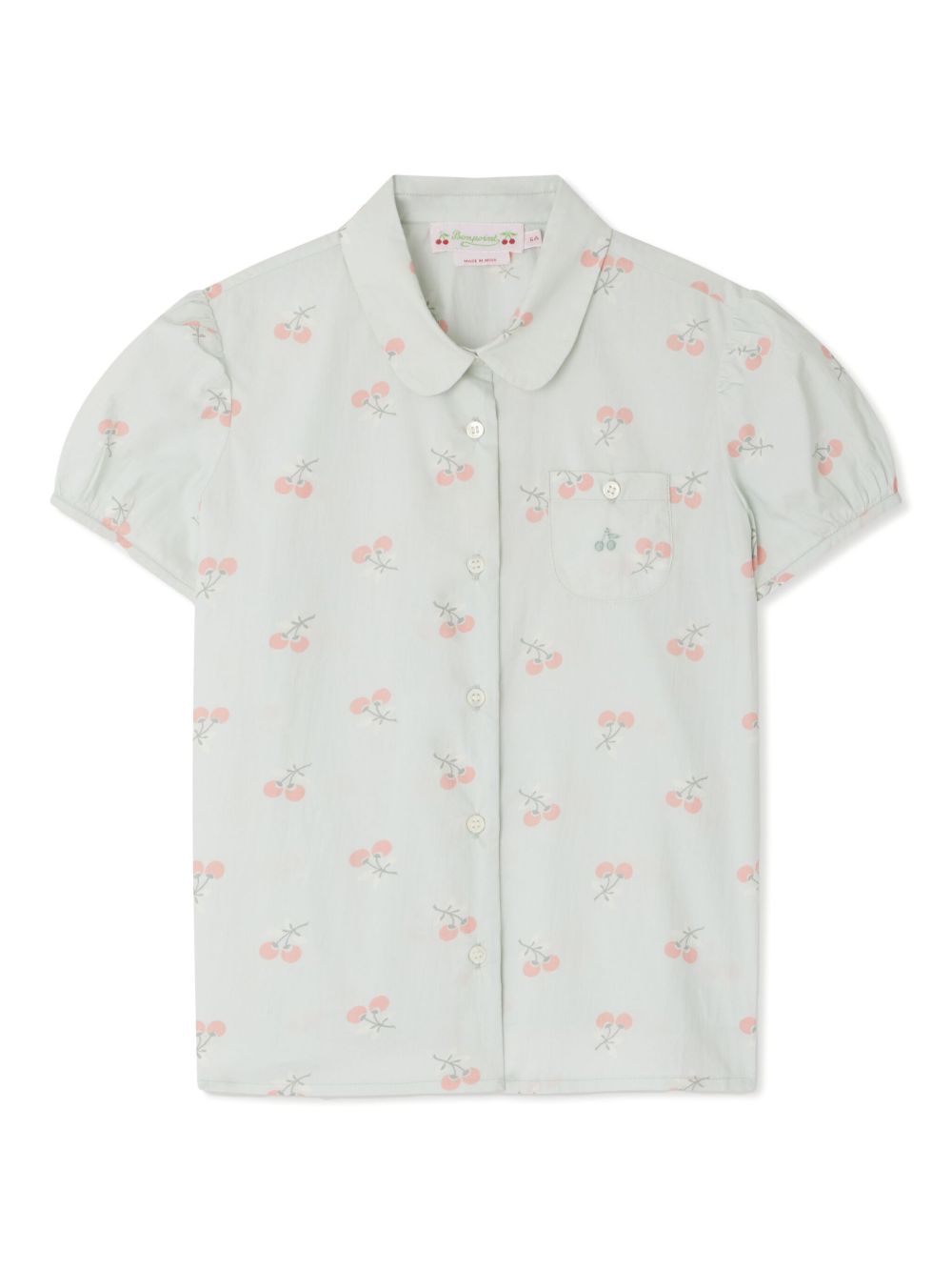 Cherry-print shirt - Green