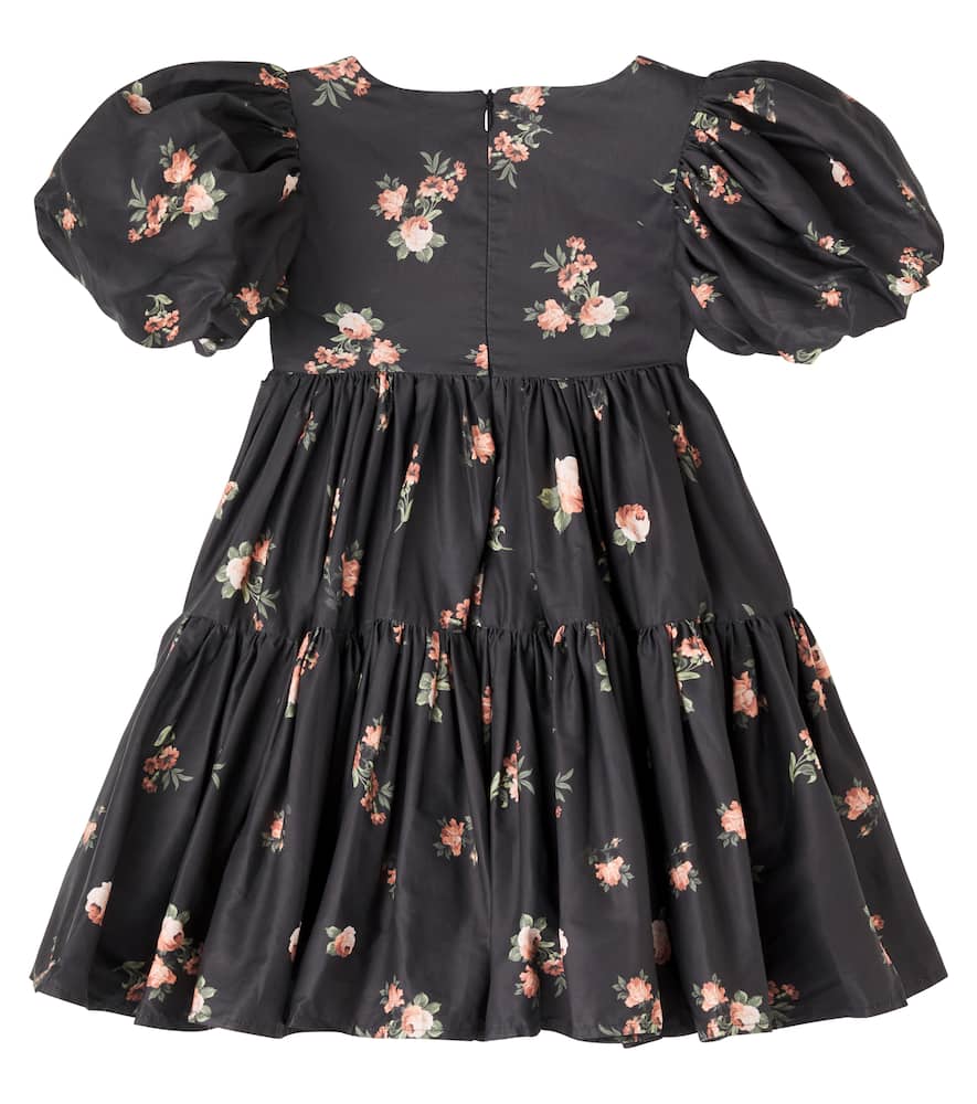 Rosebud floral cotton poplin dress