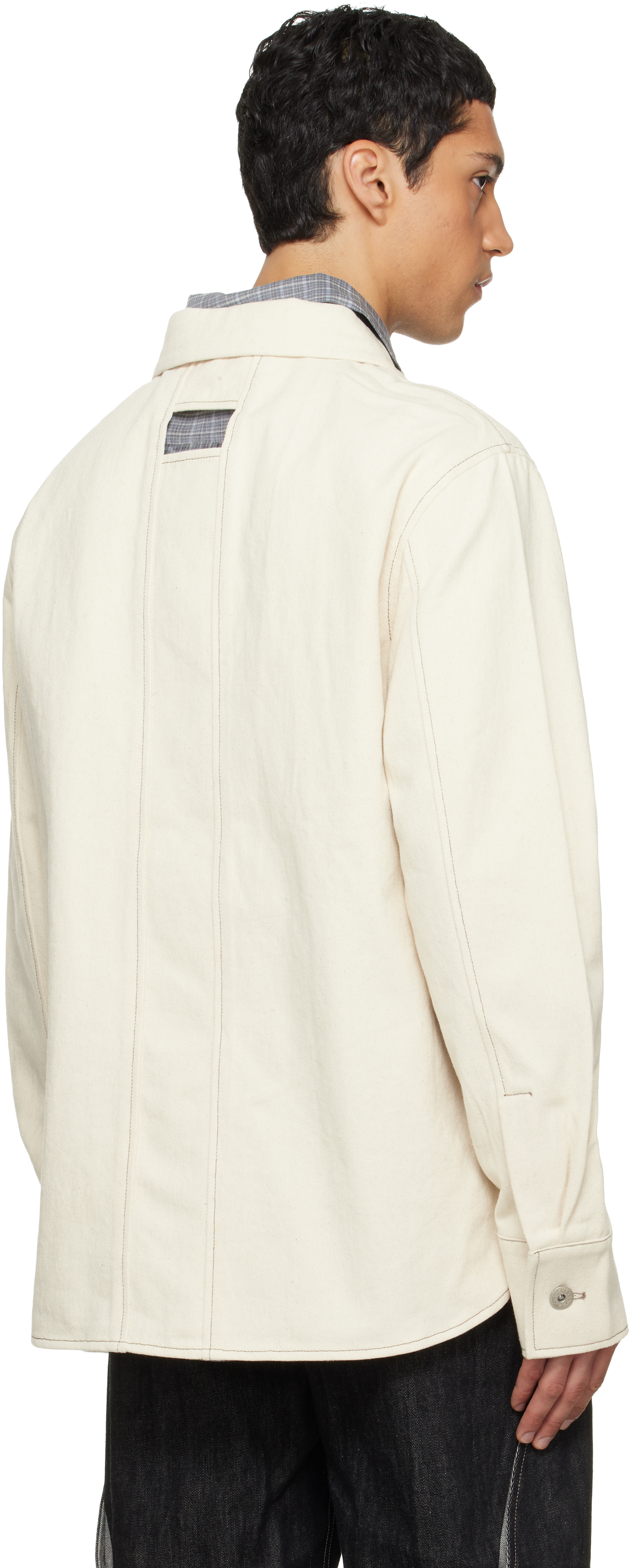 Beige Overall Selvedge Denim Shirt