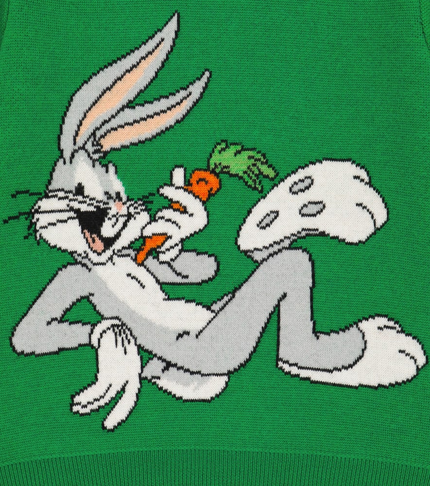 Alanui Kids x Looney Tunes Bugs Bunny jacquard virgin wool sweater