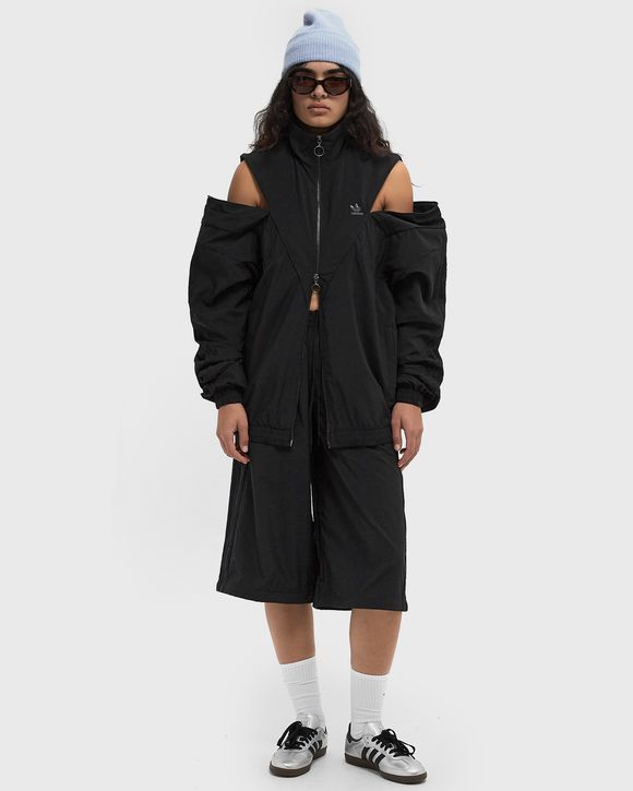 Women's Rasant Oversized Zip Off Track Top in Black