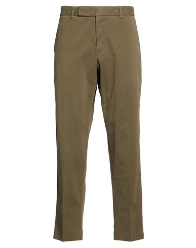 Man Pants Military green Size 38 Cotton, Elastane