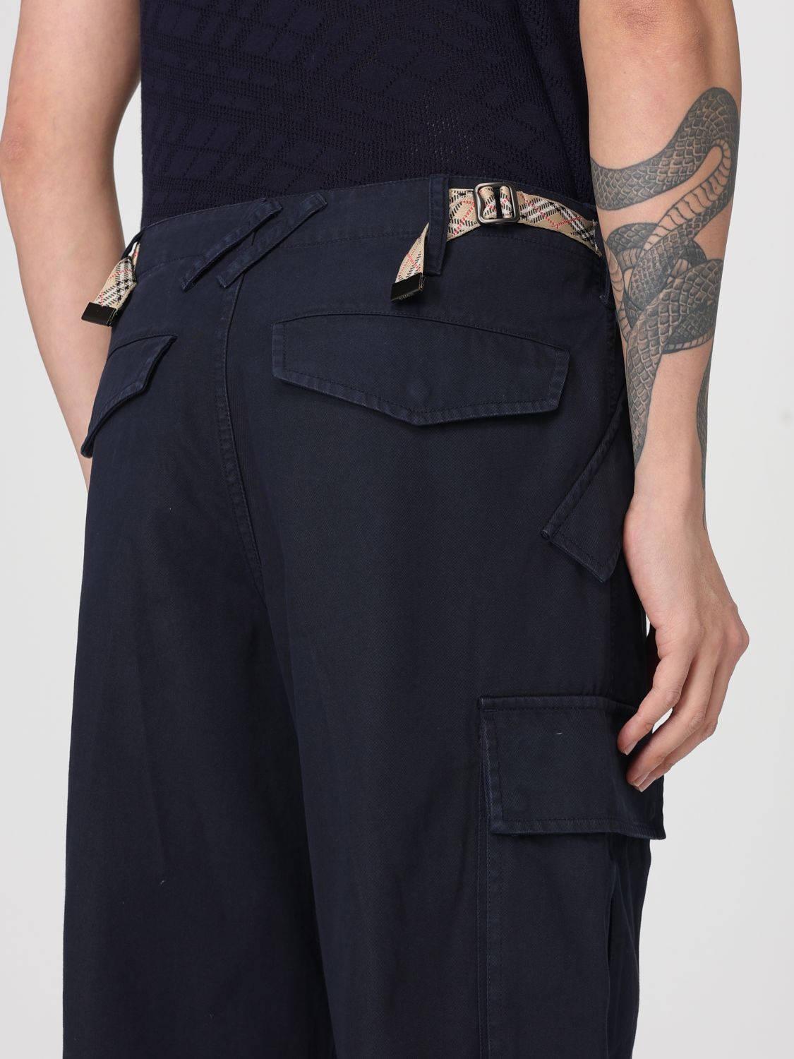 Pants Men color Blue