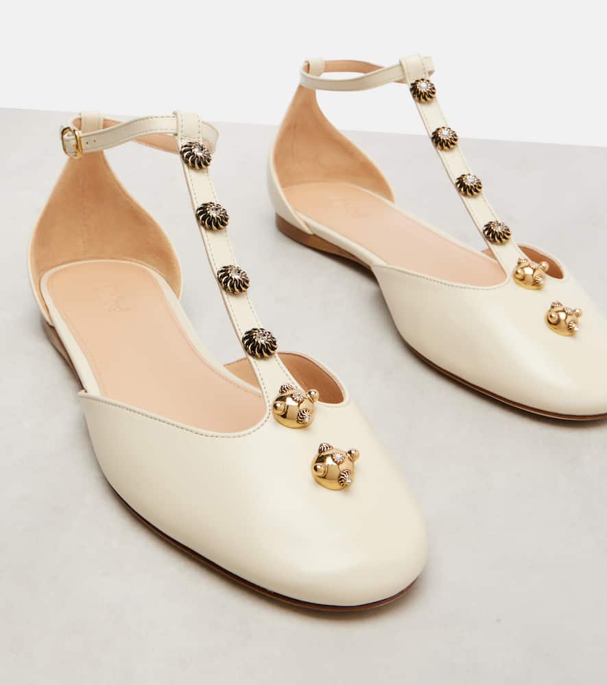 Chloé Celeste embellished leather flats