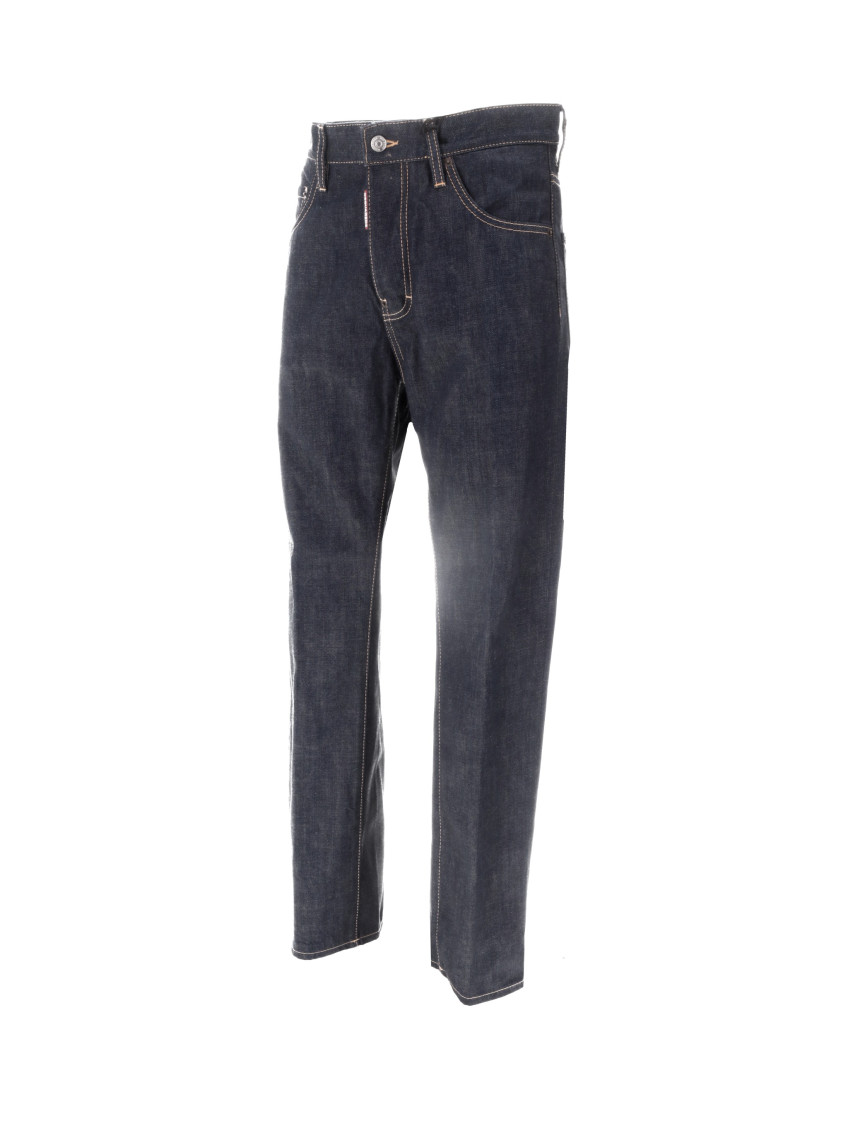 Dsquared2 - five pocket trousers contrast stitching belt loop