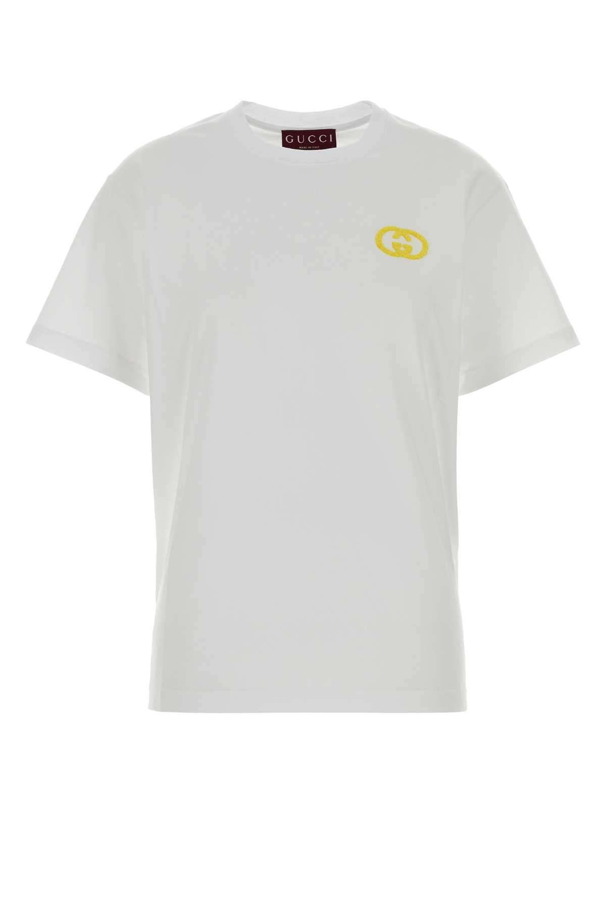 Logo-Embroidered Cotton T-Shirt — White