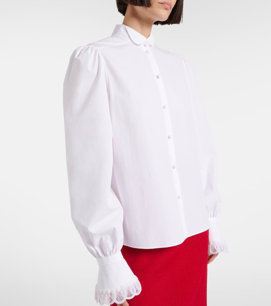 Embroidered cotton poplin blouse