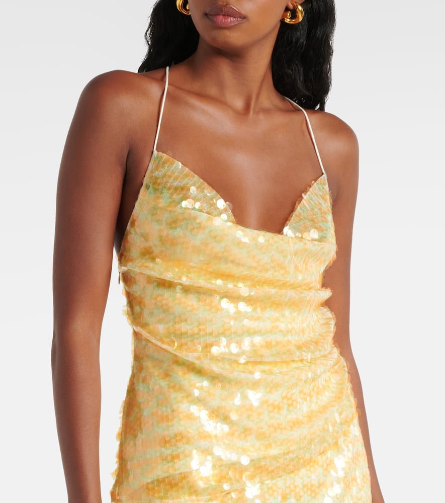 Xu Zhi Sequined layered midi skirt