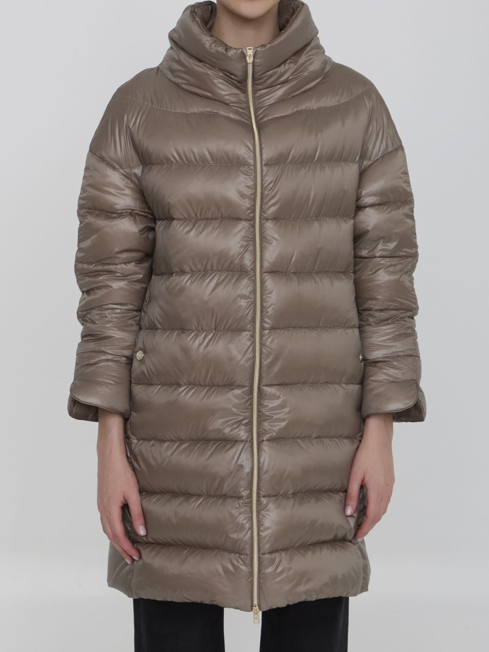 Quilted Down Long Jacket