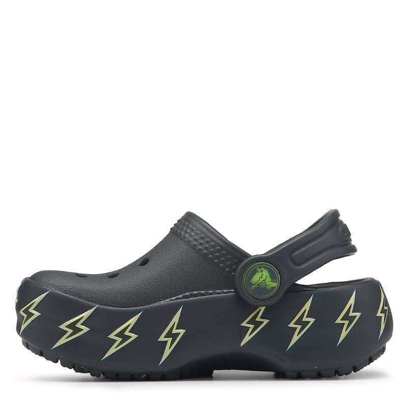 Kids' Graphic Light Up Classic Clog Toddler Shoes (Carbon Grey)
