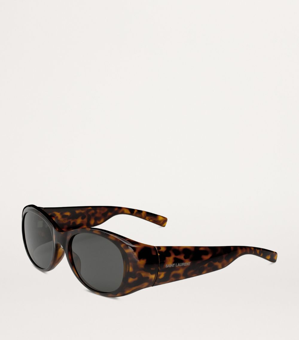 Tortoiseshell Pillowed Oval Sunglasses