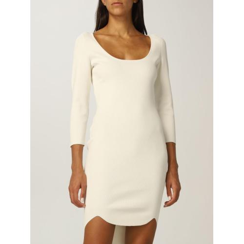 Three quarter-sleeved fitted dress - Black