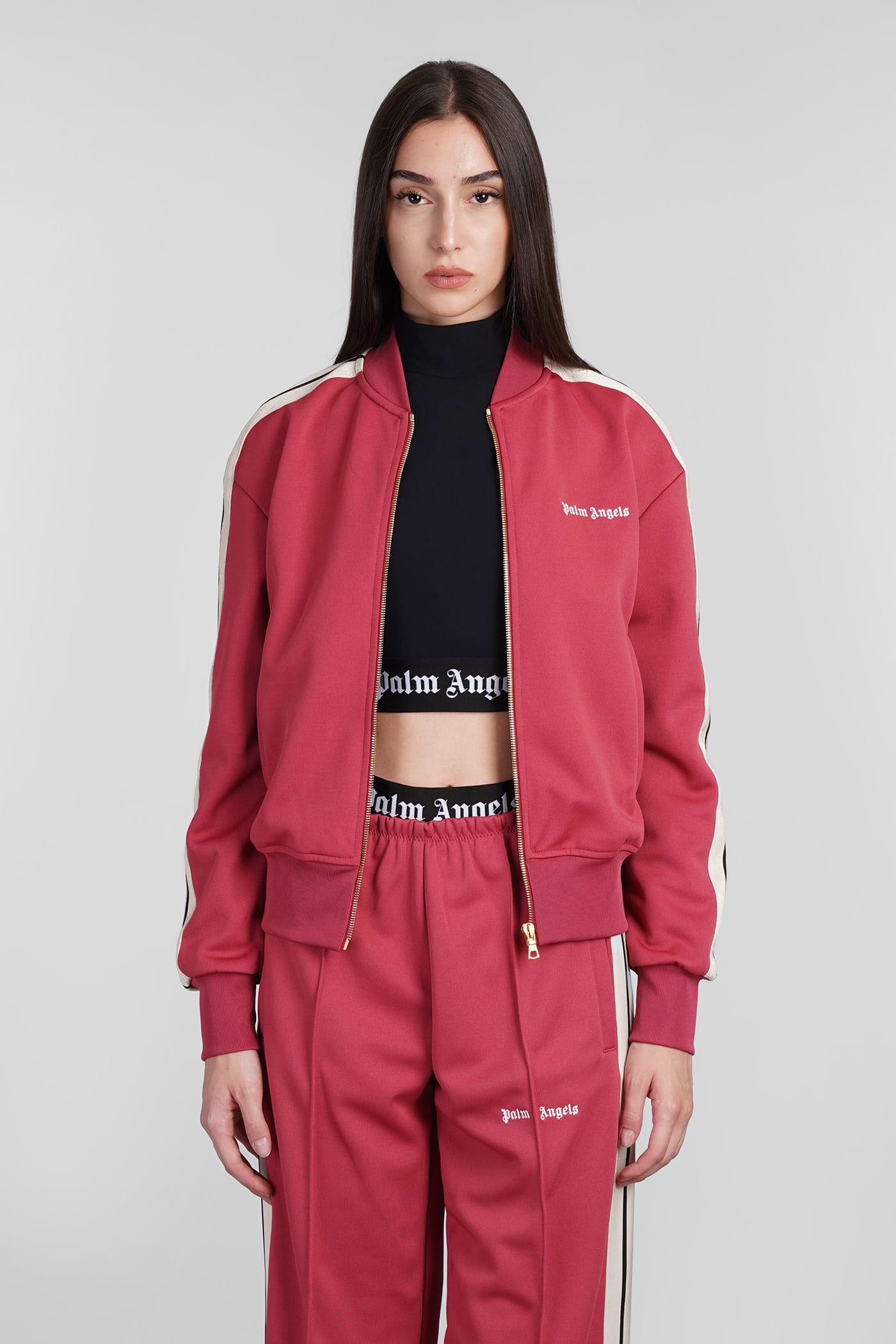Logo-embroidered bomber jacket