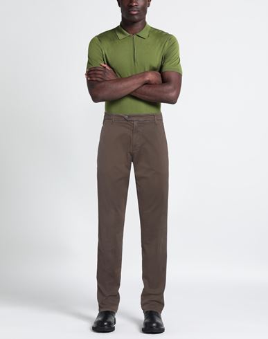 Roÿ Roger's Man Pants Dark brown Size 40 Cotton, Elastane