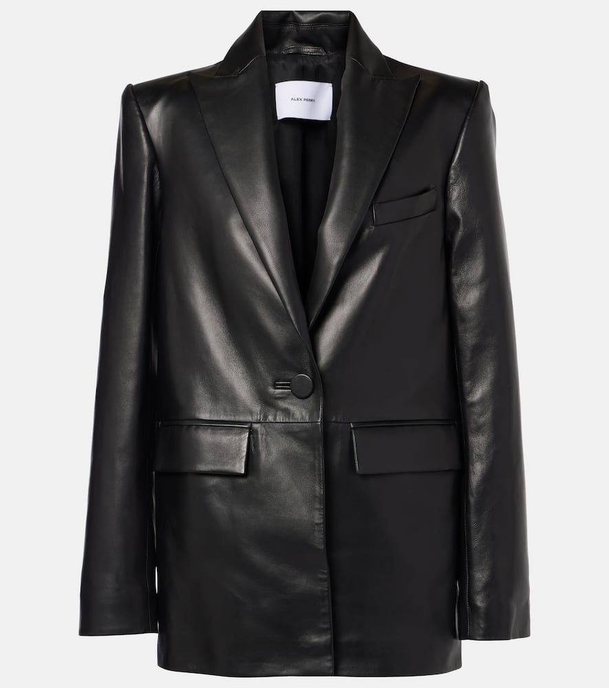 Oversized leather blazer
