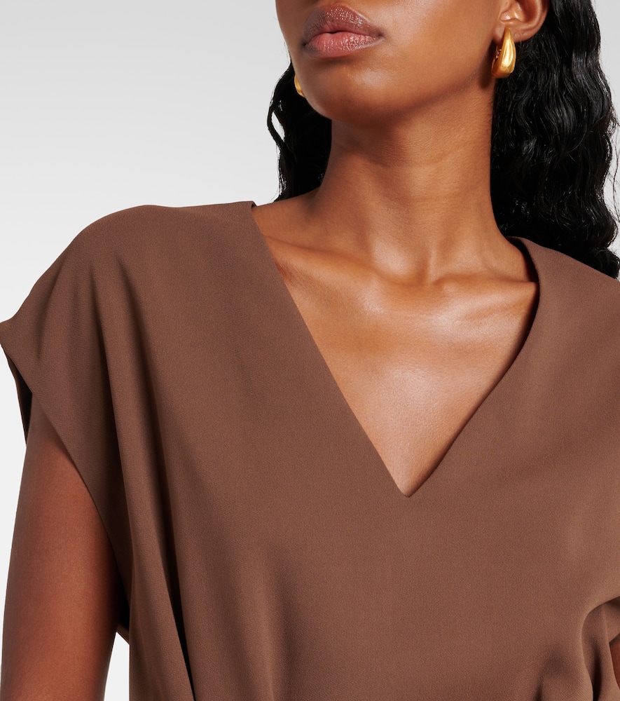 Pleated cady midi dress