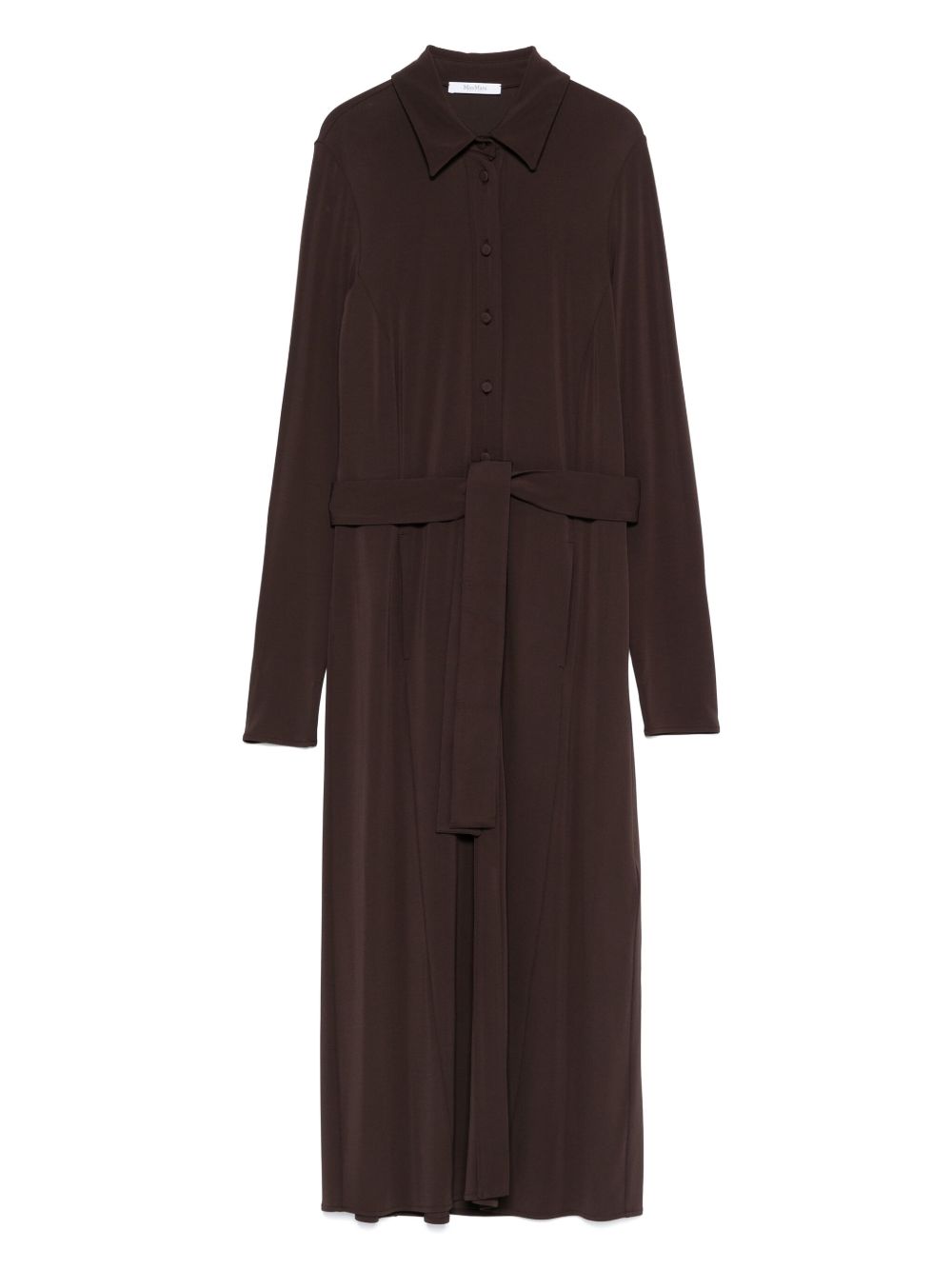 Tortona belted dress - Brown
