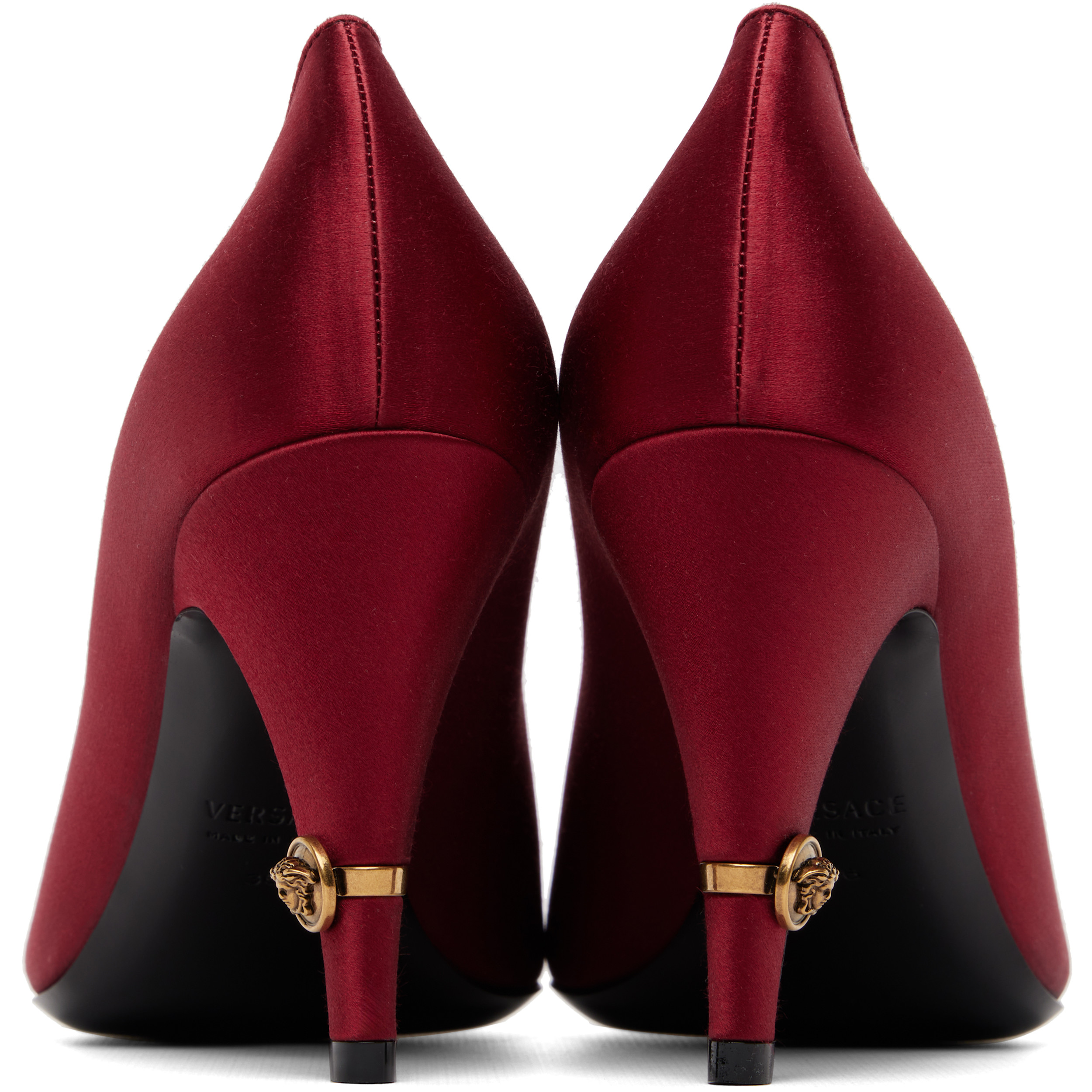 Red Gianni Satin Heels
