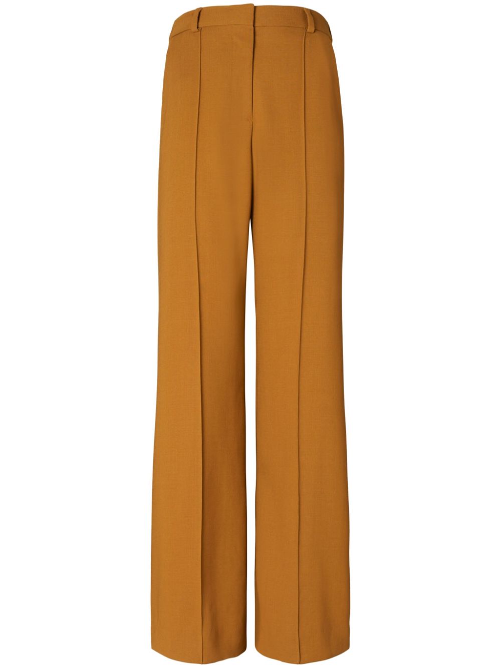 High-waist wide-leg trousers - Brown