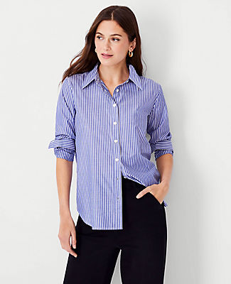 Ann Taylor Striped Relaxed Perfect Shirt