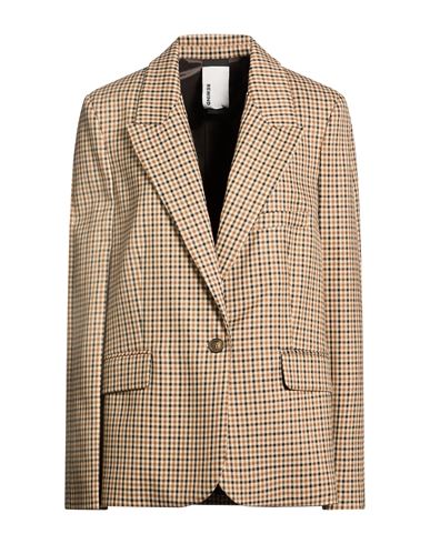 Woman Blazer Sand Size 4 Polyester, Rayon, Elastane