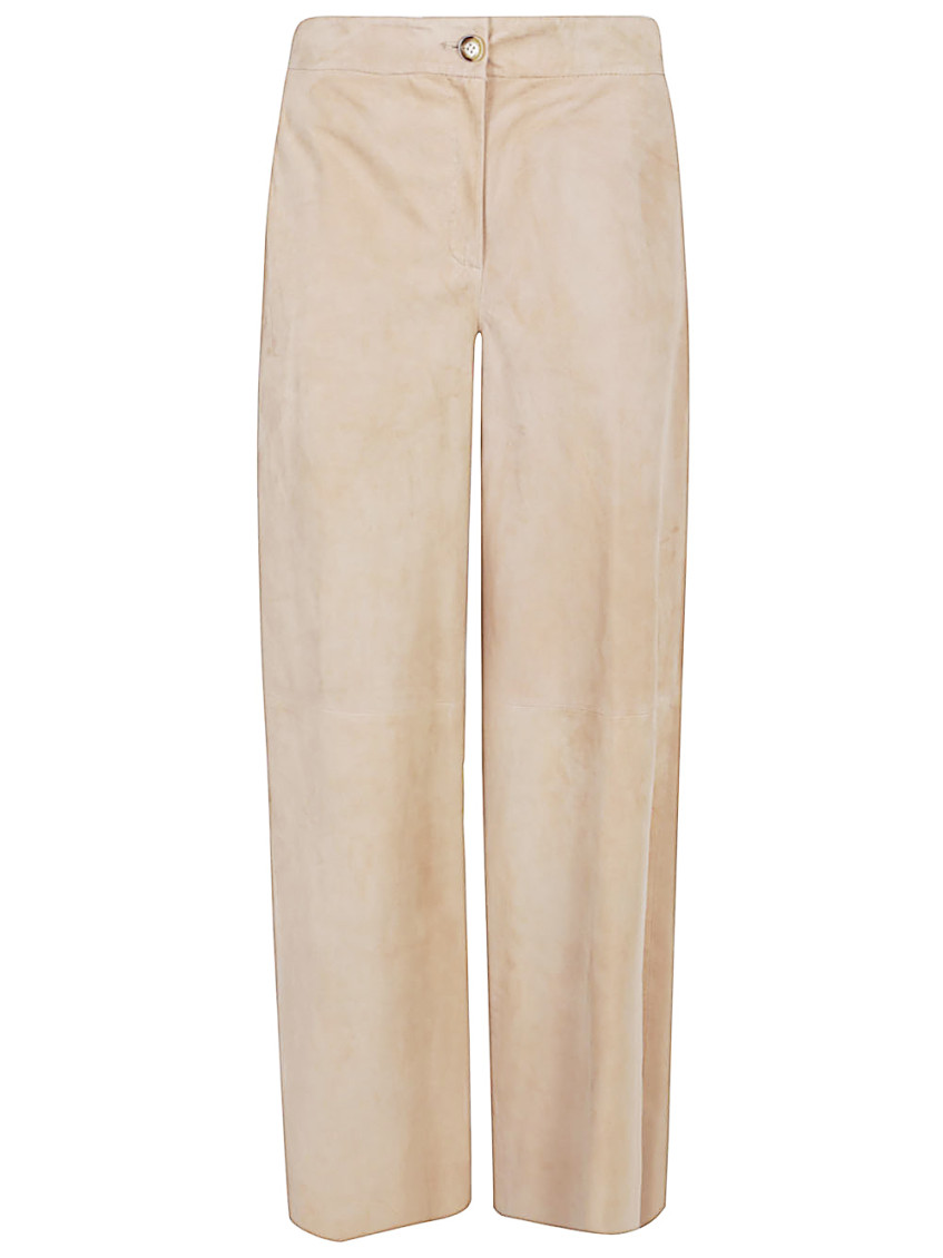 - Suede Leather Trousers