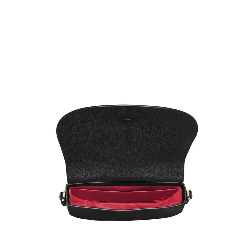 Stella Satchel Crossbody Bag in Black Pebble