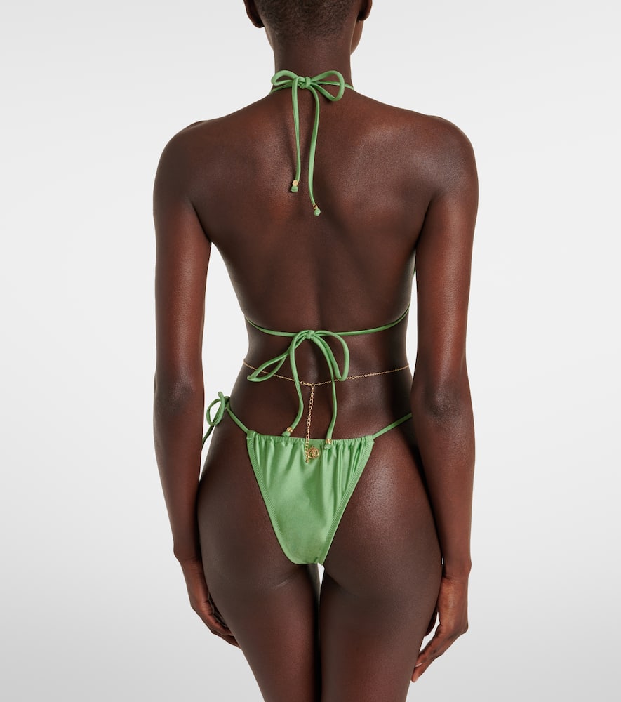 Chain triangle bikini top