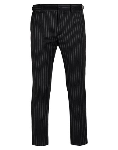 Man Pants Black Size 34 Virgin Wool, Polyester, Silk, Viscose, Elastane