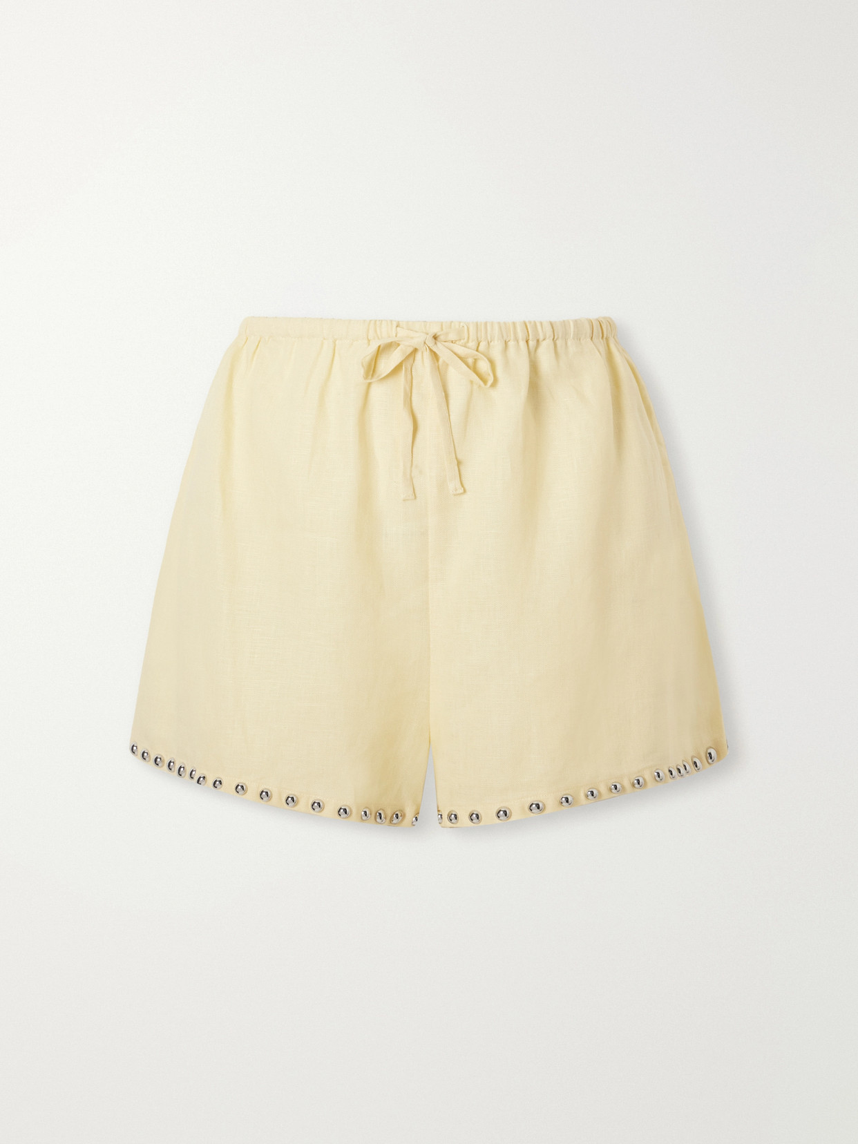 Paddle Studded Linen Shorts