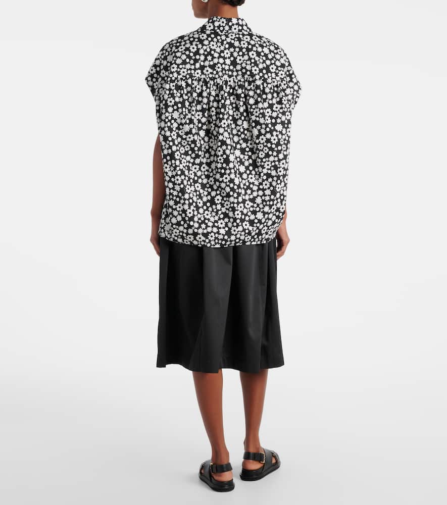 Printed cotton poplin shirt
