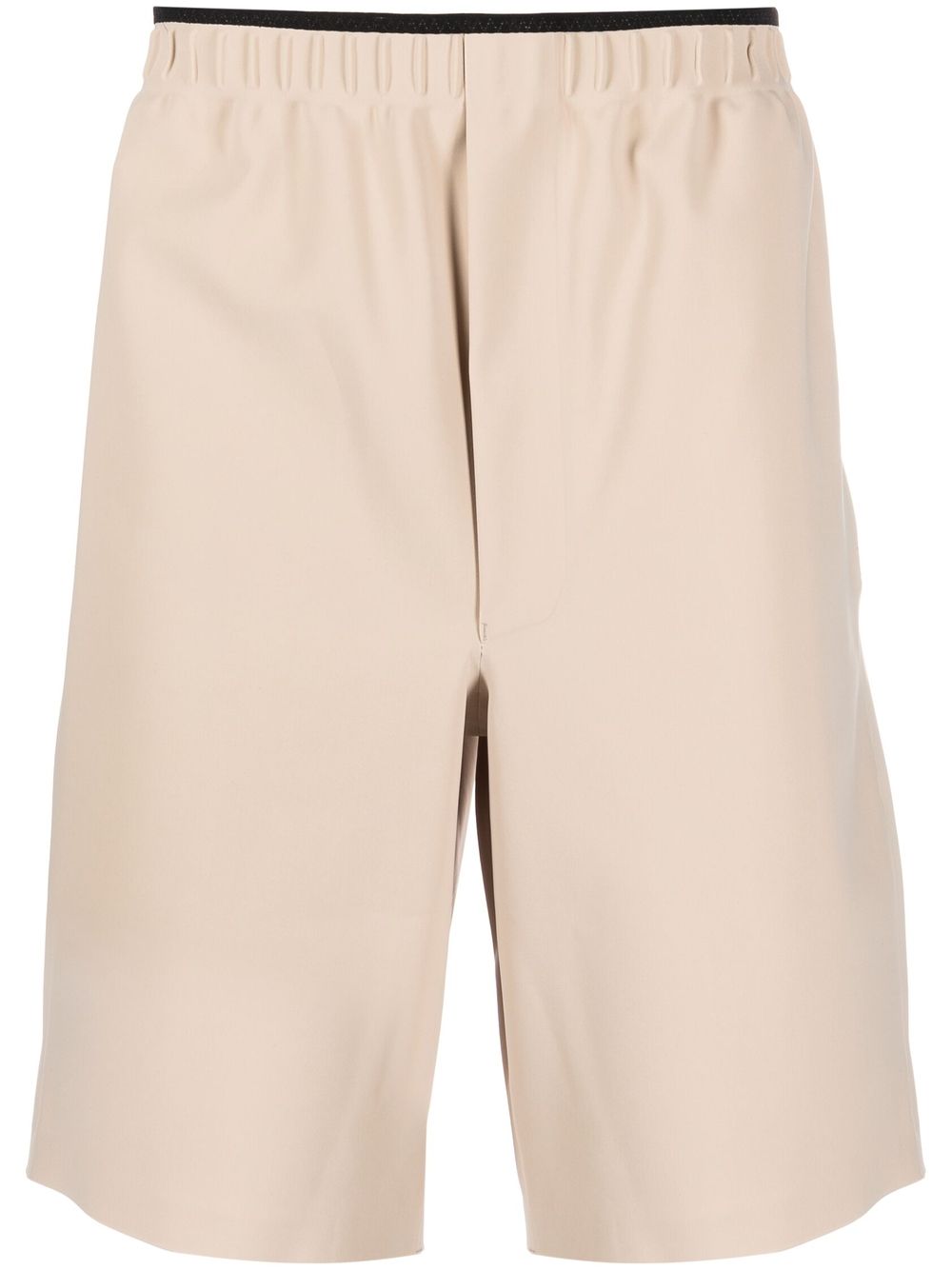 Elasticated-waistband shorts - Neutrals