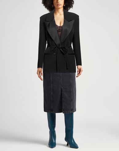 Woman Blazer Black Size 4 Polyester, Elastane