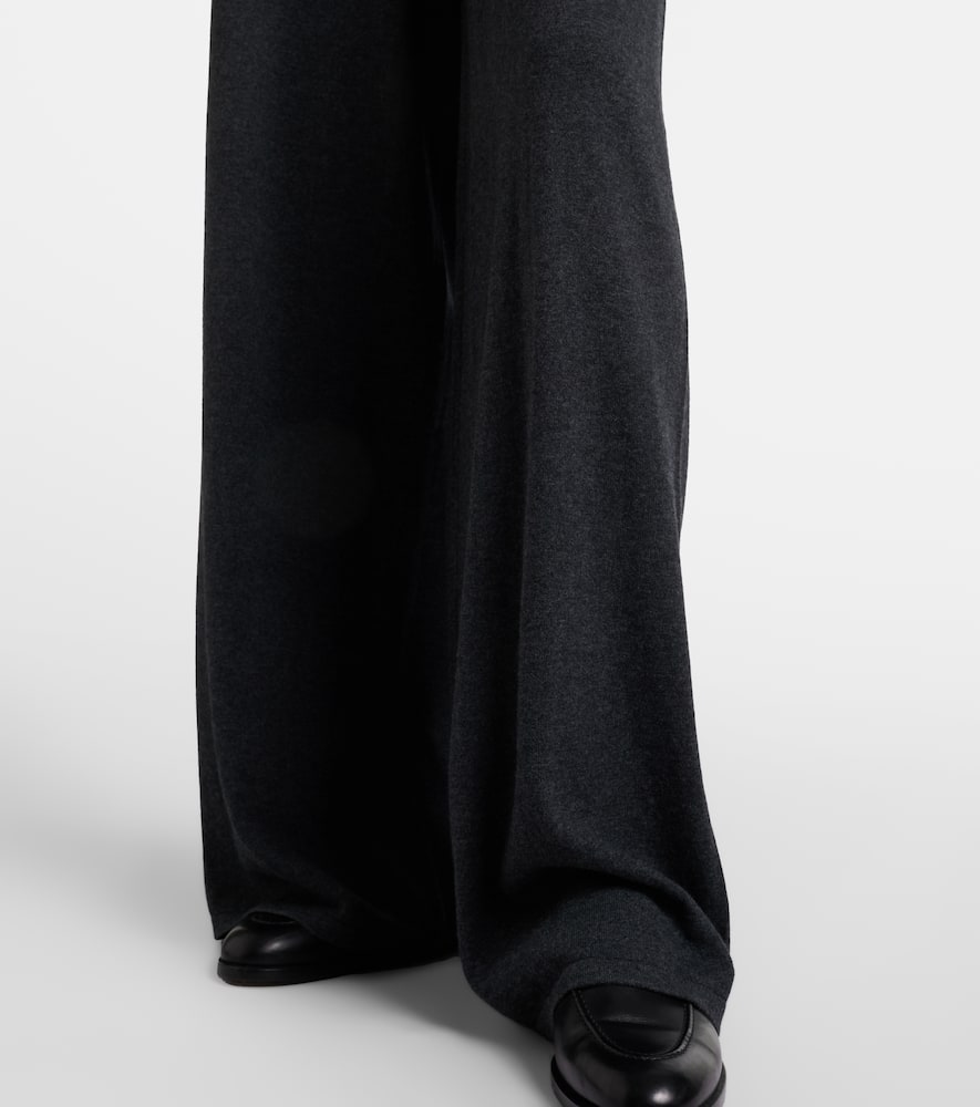 Aina cotton and cashmere wide-leg pants