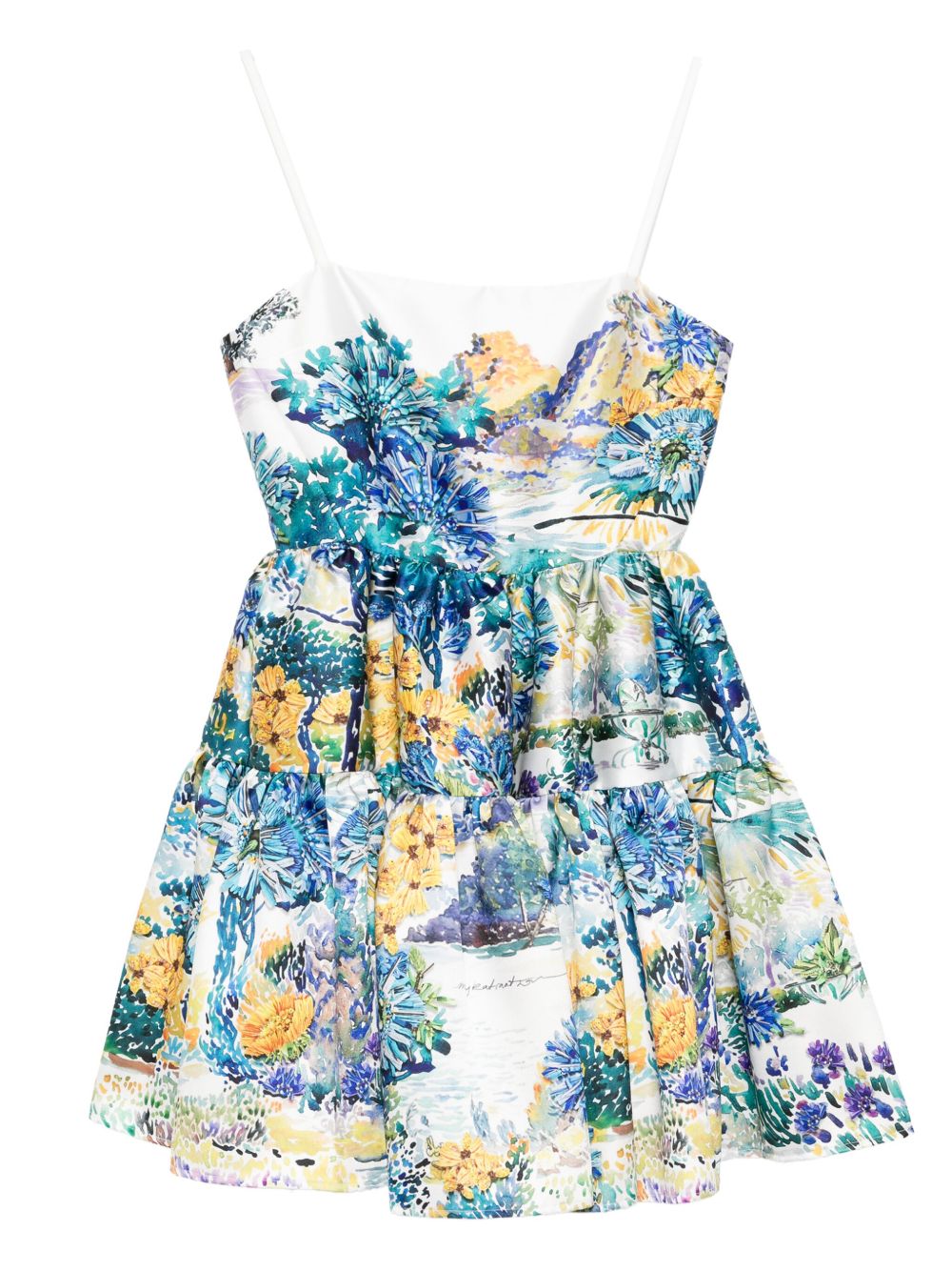 Floral-print dress - White