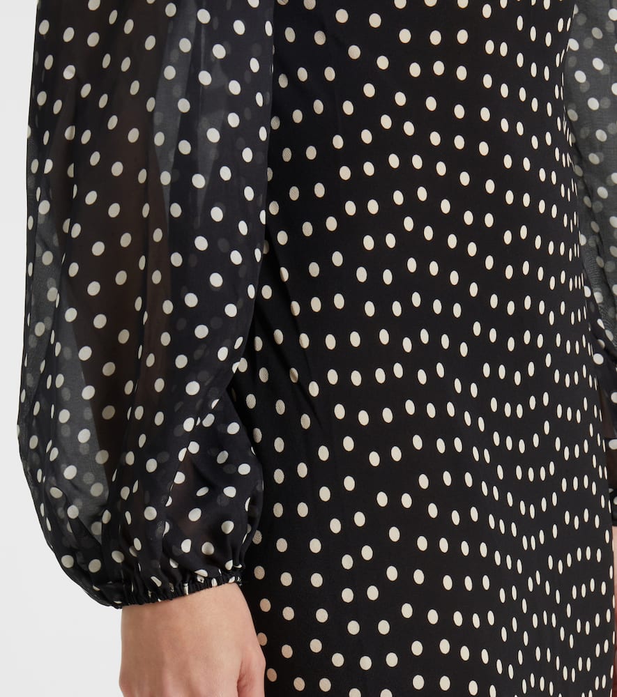 Ivy polka-dot silk maxi dress