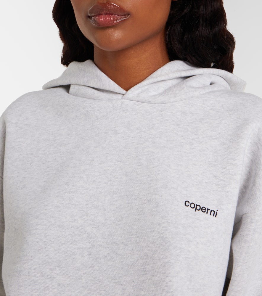 Logo cotton-blend jersey hoodie