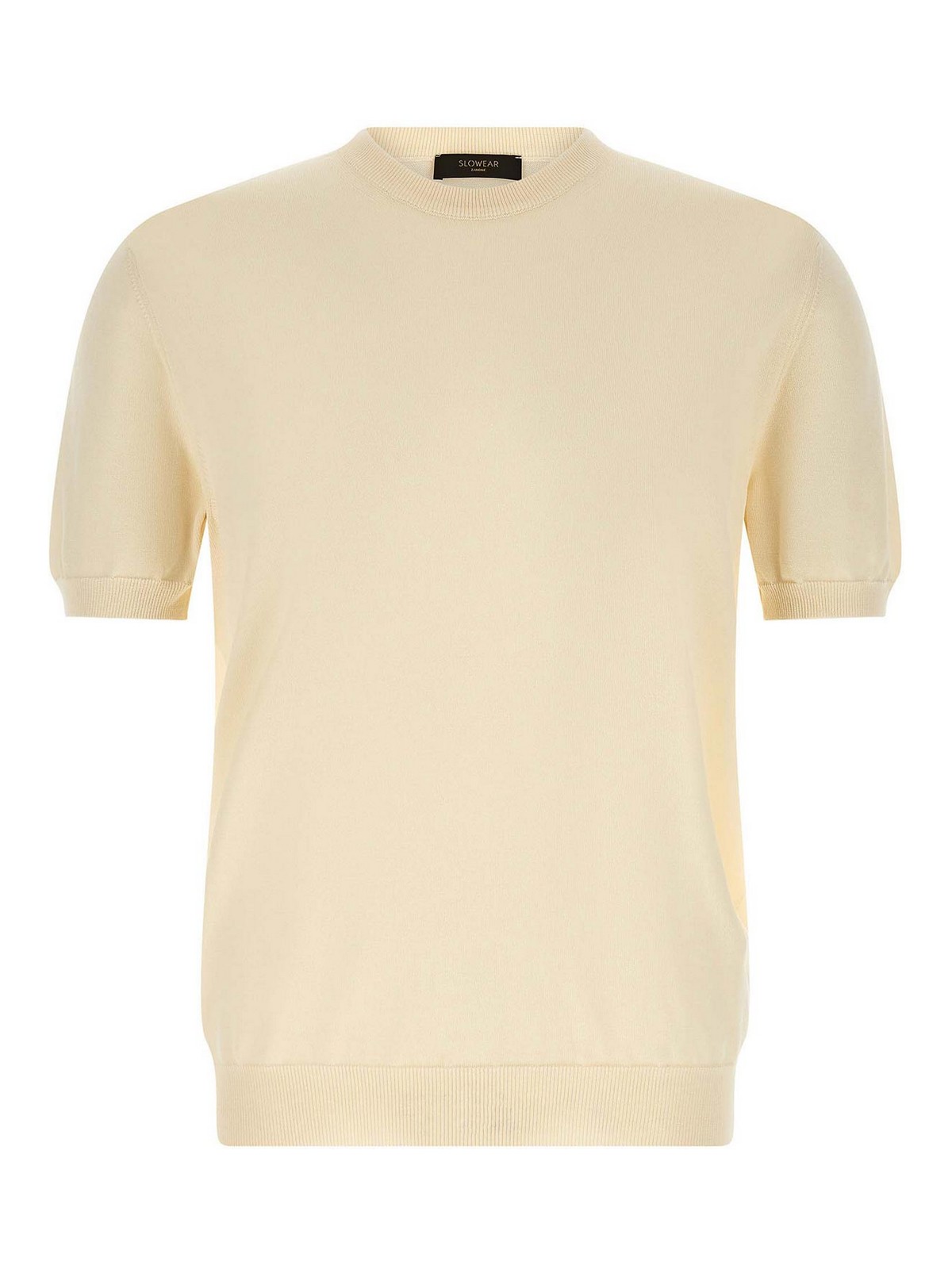 Zanone - cotton crew neck sweater short sleeve