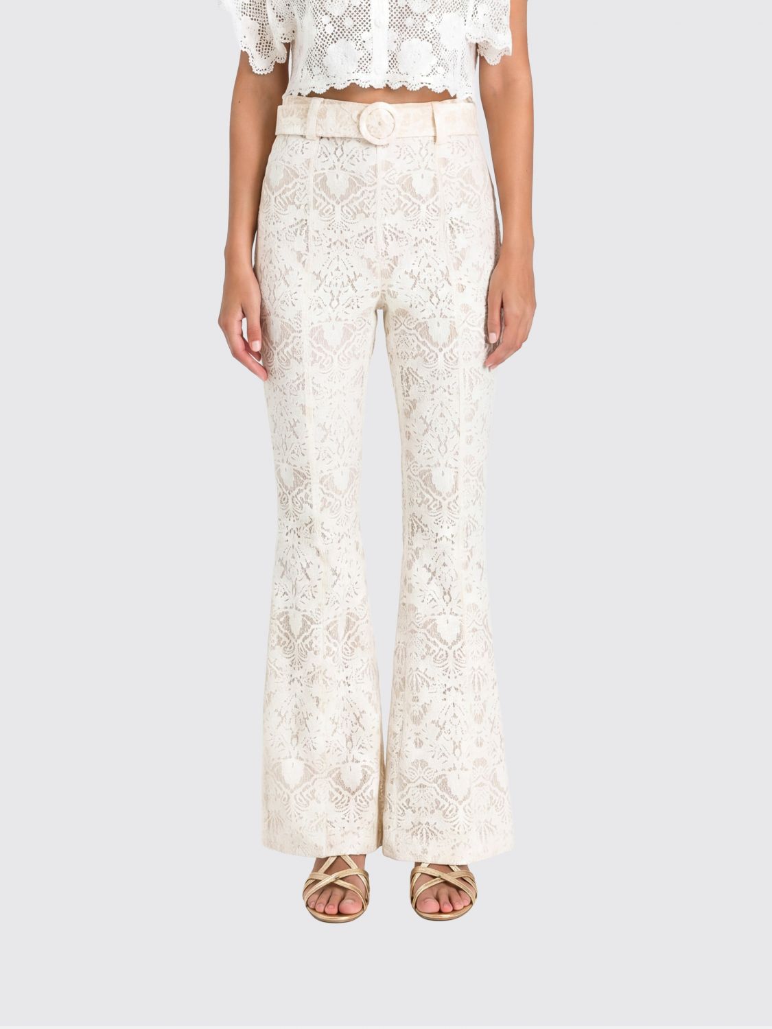 Pants Woman color Pearl