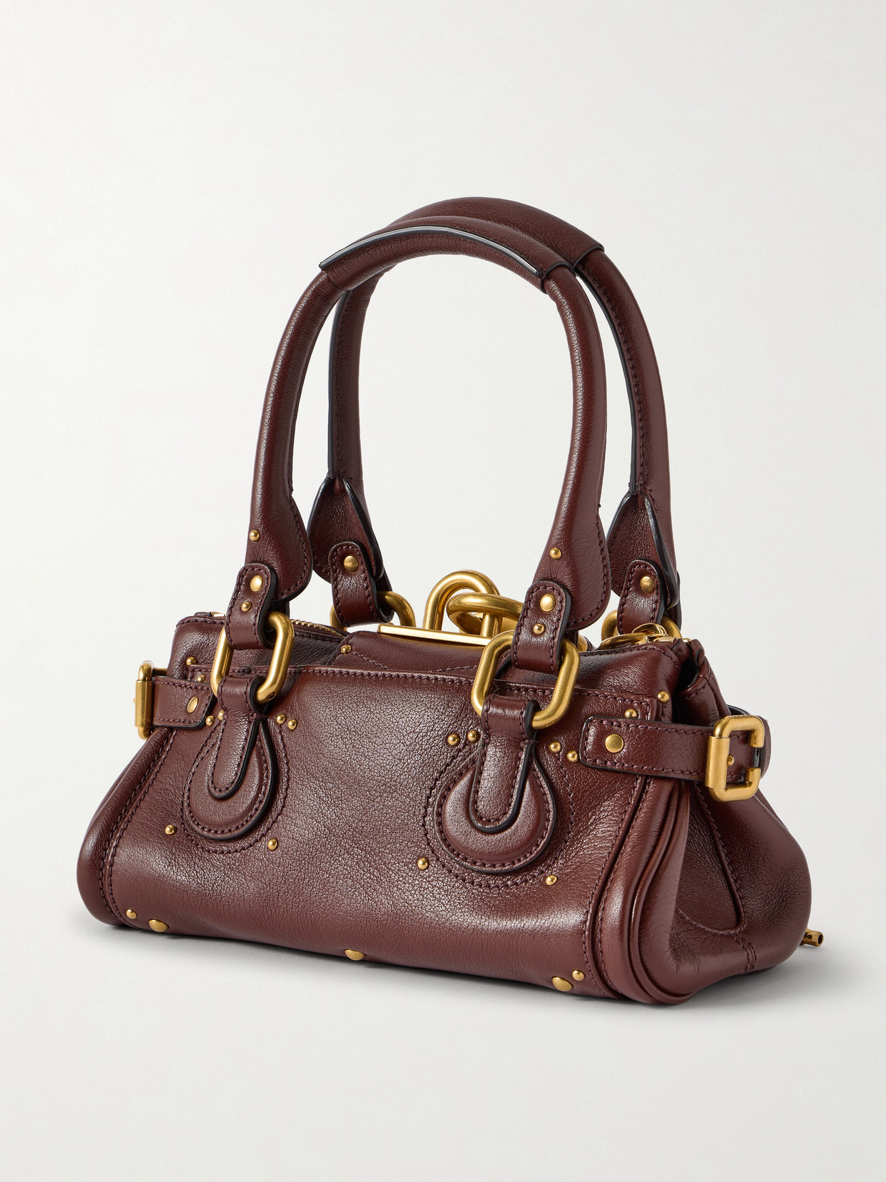 Paddington Embellished Leather Tote - Brown