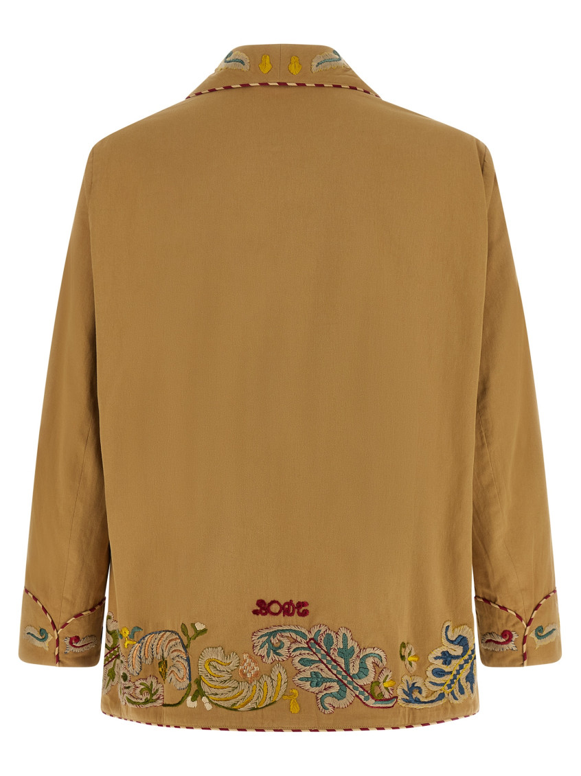 Feather Runner Smoking Blazer Beige Cotton - Men