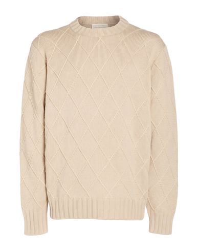 Man Sweater Beige Size 38 Merino Wool