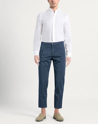 Man Pants Blue Size 28 Cotton, Elastane