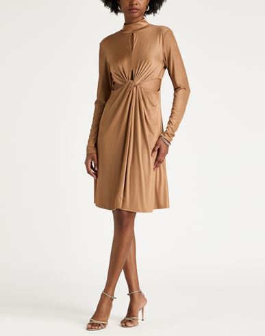 Woman Mini dress Bronze Size M Polyester, Elastane