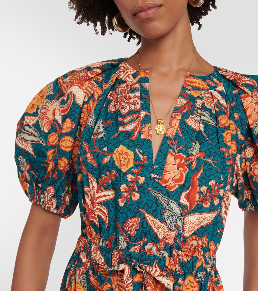 Olina floral cotton midi dress